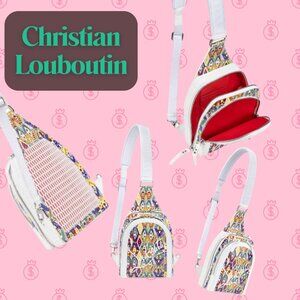 NEW CHRISTIAN LOUBOUTIN Loubifunk Backpack - WAMIMS printed smooth calf leather